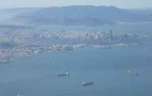 Departing San Francisco eastward bound over the American West...Photo by Al Bolter