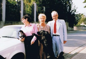 The author's parents visiting Goslar in the 1990's with the "stranger" in the middle and Charley saying hello...